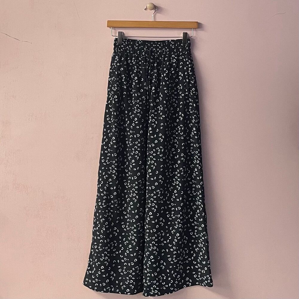 Dippin’ Daisy’s Black Leopard Print Wide Leg Pants Sz XS (See Description)